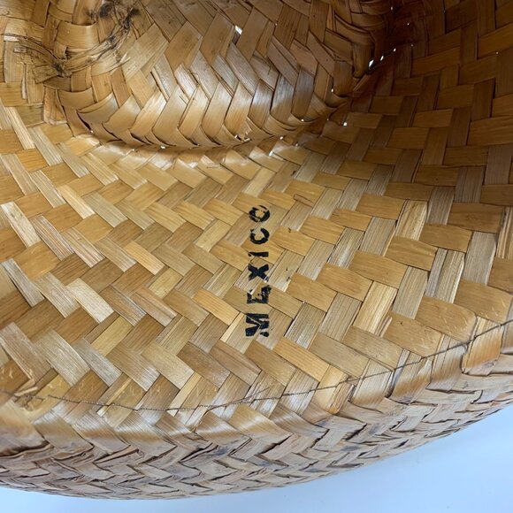 Straw Diamond Crown Cowboy/Cowgirl Western Farm Hat Made In Mexico Unisex FLAW - Picture 9 of 9